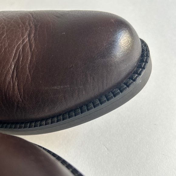 Franco Sarto Chocolate Brown Genuine Leather Knee High Boots size 9 - Picture 10 of 16